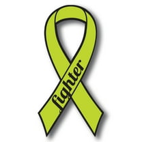 Magnet Me Up Support Non Hodgkins Lymphoma Cancer Fighter Lime Ribbon Magnet Decal, 3.5 x7 In, Vinyl Automotive Magnet
