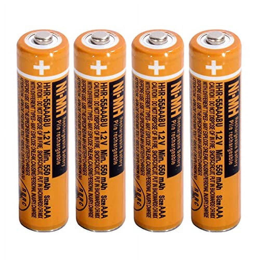 NI-MH AAA Rechargeable Battery 1.2V 550mah 4-Pack hhr-55aaabu AAA Batteries for Panasonic Cordless Phones, Remote Controls, Electr