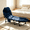 Blue, variant on Foldable Guest Bed with Mattress, Outdoor Camping Cot with 4-Position Adjustable Reclining Nap Chair for Home Office, Supports 250LBs, Black