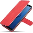 thumbnail image 5 of PU Leather Case for Samsung Galaxy S9 Plus, Vintage Retro Premium Wallet Flip Cover TPU Inner Shell [Card Slots] [Magnetic Closure] Stand Function Folio Shockproof Full Protection - Red, 5 of 16