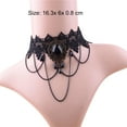 thumbnail image 5 of Yesbay Vintage Black Rhinestone Chain Lace Choker Necklace Punk Rock Gothic Party Jewelry-, 5 of 7