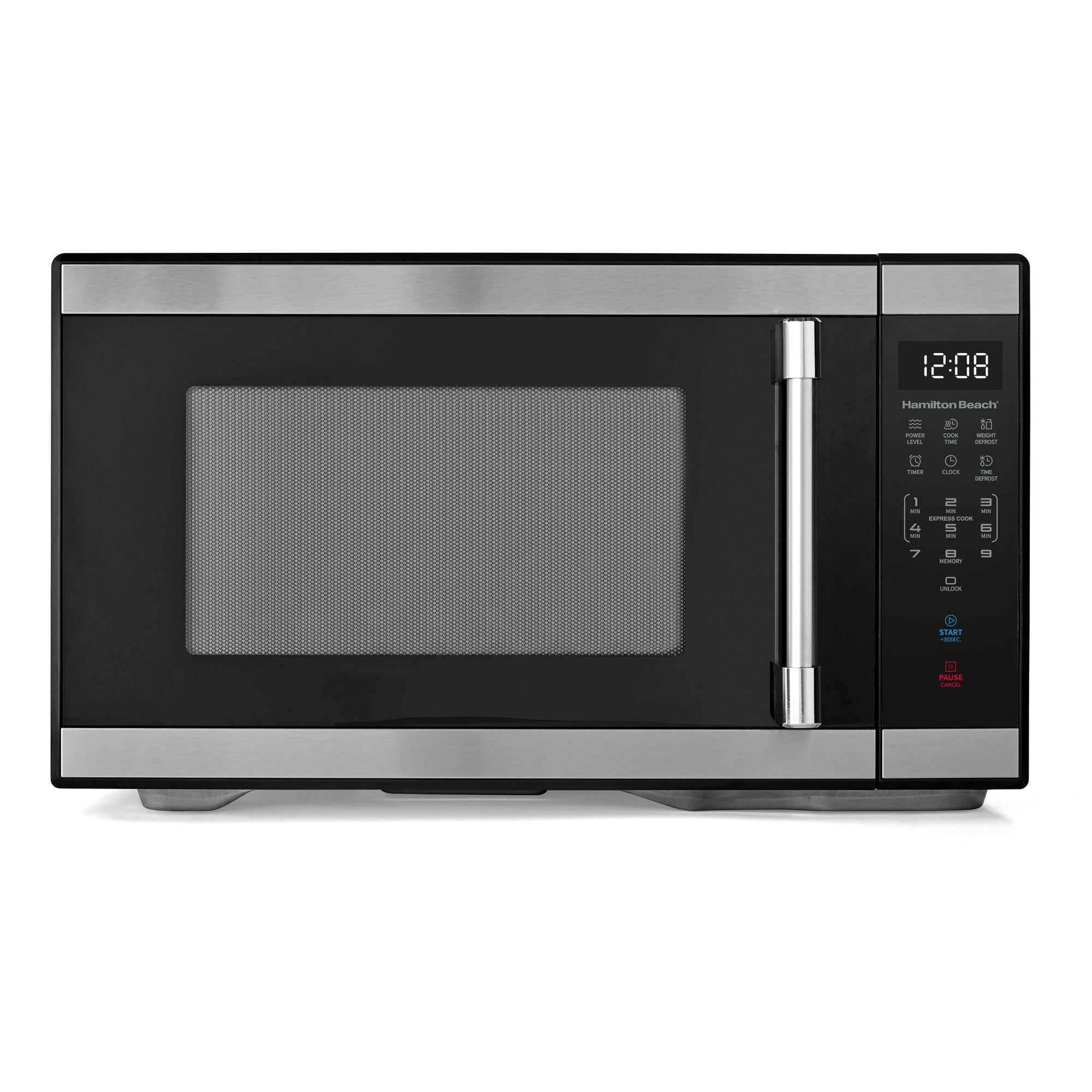 Hamilton Beach 1.1 Cu Ft Countertop Microwave Oven, 1000 W, Stainless Steel