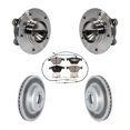 thumbnail image 1 of Transit Auto Front Hub Bearing Assembly Coated Disc Brake Rotors and Ceramic Pads Kit for Car 2012 BMW 335i Convertible Coupe with Blue Painted Calipers 370mm Diameter Rotor KBB-122828, 1 of 11