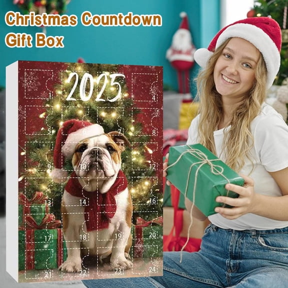 2025 Advent Calendar with 24 Days of Puppy Figure Surprises Festive Holiday Countdown Set for Christmas Celebration