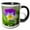Black/White, variant on 3drose, Wild Pansy. Germany, 11oz Magic Transforming Mug