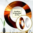 thumbnail image 3 of Designart "Warm Fractal Design in Orange I" Fractals Orange Large Round Mirror - Round Mirror Wall Décor - Contemporary Round Printed Mirror 23" x 23" Inch, 3 of 5