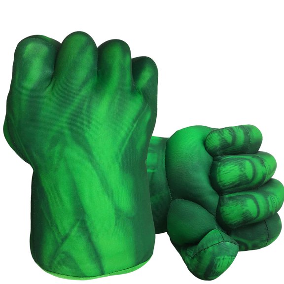 VAAT Superhero Hands for Kids Superhero Boxing Gloves Smash Fists Soft Plush Toys Cosplay for Boys Girls Christmas Halloween Gift (Green)