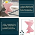 thumbnail image 5 of LeisureMod 15.75" Triangular Side Table, Stackable Plastic Accent End Table for Indoor & Outdoor Use, Weather-Resistant Modern Patio & Living Room Table, Pink, 5 of 8