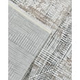 thumbnail image 4 of Silk Beige Striped Polypropylene Area Rugs for Living Room Jacquard Textured Modern Rugs Soft Geometric Rug for Bedroom Mid Century Washable Rug Non-Slip Bohemian Perfect for Dining Room Office, 4 of 4