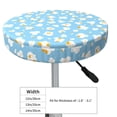 thumbnail image 2 of Uemuo Blue Popcorn Pattern Round Bar Stool Seat Covers Washable Stool Cushion Slipcover Elastic Bar Chair Covers-12 inch, 2 of 7