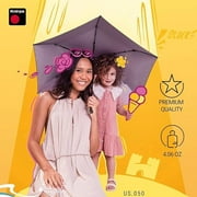Knirps US.050 Ultra Light Pocket Size Manual Rain Umbrella in Rain Blue – 4oz Portable Travel Umbrellas with 35 Quick Dry Canopy, Windproof up to 62mph, Matching Quick Dry Protective Cover Included