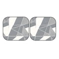 thumbnail image 6 of Multi-Size 2pce Car Front Glass Visor Collapsible Sunscreen No Odor Comfortable For Most Cars Suv Trucks Lightslategray Geometric Lines_4, 6 of 7