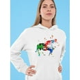 thumbnail image 2 of Lion With Musical Notes Hoodie Women -Image by Shutterstock, Female XX-Large, 2 of 4