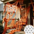 thumbnail image 4 of Tuvgenk Halloween Cotton Spider Web 78x39 Inch Stretchable Mesh Decor with 20 Plastic Spiders for Indoor Outdoor Party Scene Display, 4 of 6