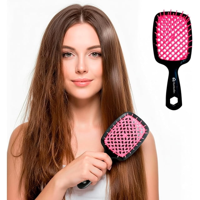 Cepillo para Cabello Bluelander Antinudos con Mango Ergonómico, Rosa