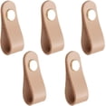thumbnail image 1 of 5 piezas de cuero de PU manija de gabinete tirador de cajón perillas de puerta de un solo orificio con tornillos para armario maleta armario sala de estar estudio cocina, 1 of 5
