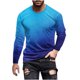 thumbnail image 2 of Blusas y camisas de manga larga con cuello redondo para hombre, blusa informal de manga larga con cuello redondo y estampado, blusa de poliéster para hombre, 2 of 4