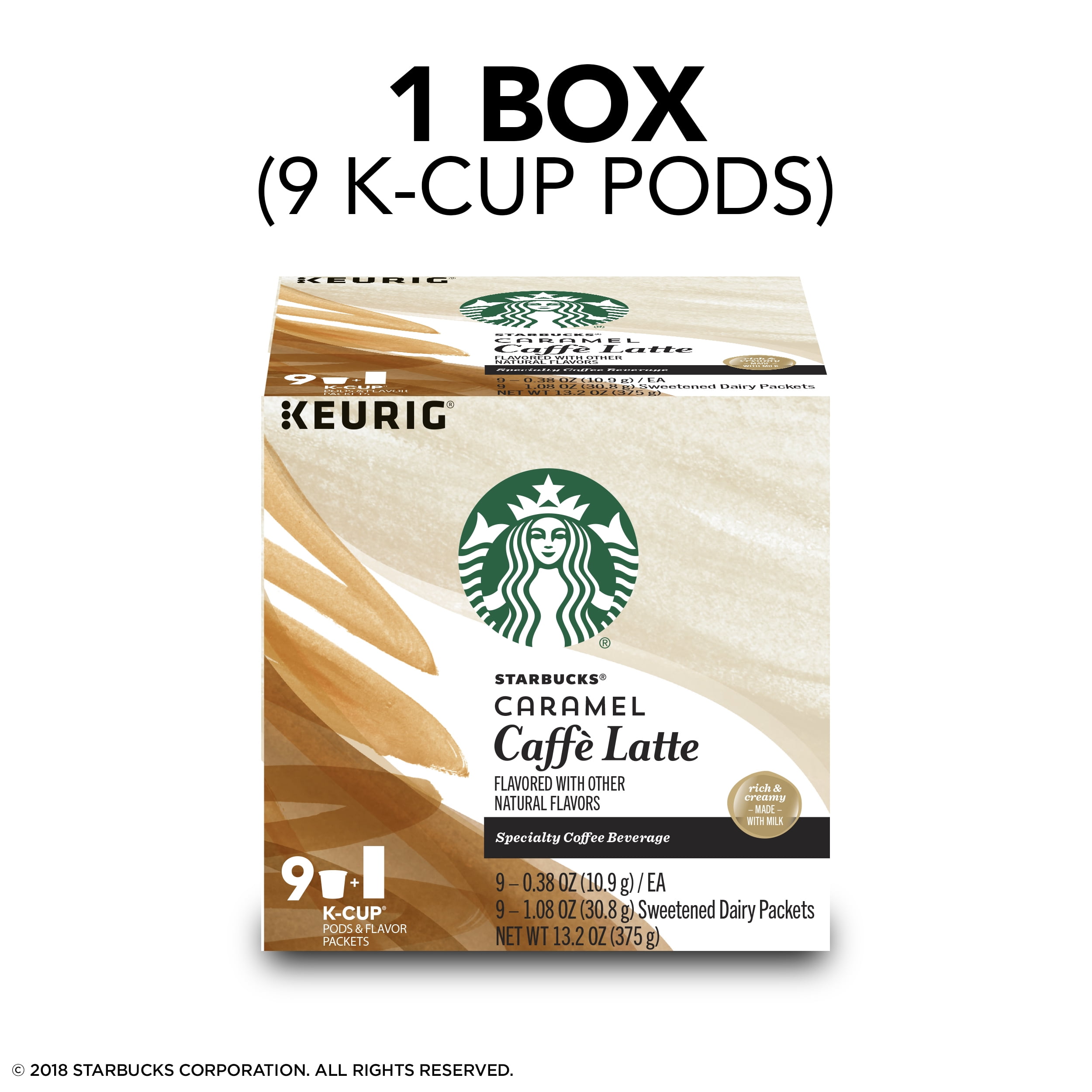 Starbucks Caramel Caffe Latte Medium Roast Single Cup Coffee For Starbucks Caramel Caffe Latte Medium Roast Single Cup Coffee For Keurig Brewers 1 Box Of 9 Total K Pods