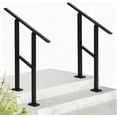 thumbnail image 1 of YUSAZENS 2 Pack 2 Step Composite Stair Handrail, Heavy Duty Outdoor Step Railing for Porch Deck Entryway Safety Guard, 1 of 6