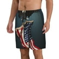 thumbnail image 2 of Logiee American Flag Print Mens Swim Trunks Quick Dry Board Shorts,Breathable Hawaii Beach Shorts Swimwear Bathing Suits-Large, 2 of 6