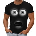 thumbnail image 2 of Outdoor Top for Men Funny Graphic Short Sleeve Print Comfortable Mens Beach Shirt,Black,XS, 2 of 5