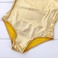 thumbnail image 7 of iEFiEL Girls Criss Cross Back Metallic Dance Leotard Gymnastics Leotard Gold 12-14, 7 of 7