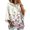 Hot Pink, variant on Womens 3/4 Sleeve Hoodies Retro Floral Pattern Oversized Pullover Hooded Sweatshirt Trendy Fall Outfits Casual Drawstring Hooded Tops