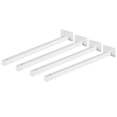 thumbnail image 1 of Soportes de estantería flotante, paquete de 4, soportes de estantería montados en la pared de 16" (400mm), blancos, 1 of 5