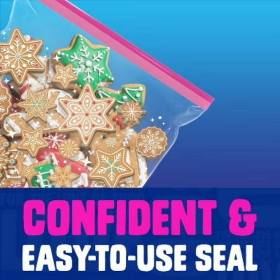 Ziploc Holiday Slider Storage Quart Bags - 16ct