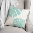 thumbnail image 3 of Creative Products Monstera Leaves Teal 18x18 Spun Poly Pillow, 3 of 3