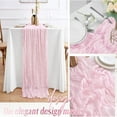 thumbnail image 5 of 6 Pcs Cheesecloth Table Runner 10ft, Boho Gauze Cheese Cloth Table Runners for Baby Shower Decoration Wedding Party Garden Farmhouse, Pink, 5 of 7