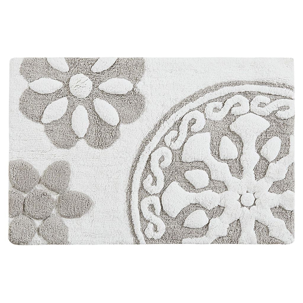 MAYEERTY Cotton Tufted Bathroom Rug Rectangular Bath Mat, Machine Washable, Non-Slip, Taupe