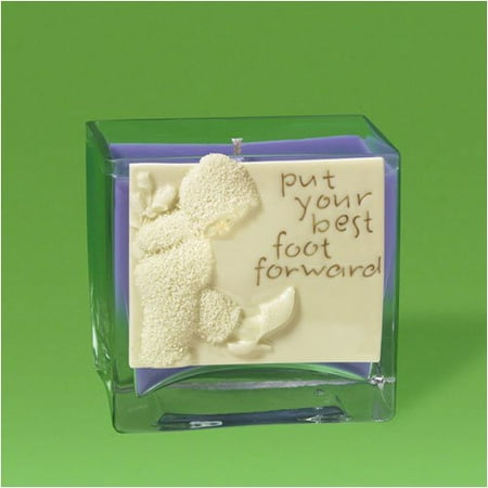 Put Your Best Foot Forward Candle, Snowbabies candle 4 x 3 x 3.5 By