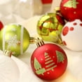 thumbnail image 6 of 16PCS Christmas Tree Ornaments, 2.36 "Red Green Gold Baubles with Painted & Glitter Designs, Xmas Hanging Decor for Holiday Party Home Decor, 6 of 9