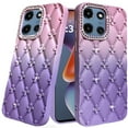 thumbnail image 3 of For Moto G 5G 2025/2026 - G Play 2026 - Floral Joy Glitter Shimmer Leather Feel Thick TPU Case - Light Pink/Light Purple, 3 of 4