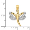 thumbnail image 3 of 14K Two-Tone Gold Charm Pendant Themed 22 mm 18 & Rhodium DragoNFLy, 3 of 3