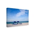 thumbnail image 2 of George Cannon 'Blue Chairs and Umbrellas' Canvas Art, 2 of 3