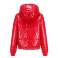 thumbnail image 6 of JGGSPWM Women's Quilted Cropped Puffer Jacket Baggy Short Down Outerwear with Pockets Warm Coat Red 3XL, 6 of 7