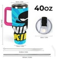 thumbnail image 2 of Ninja Kidz 40 Oz Tumbler With Handle And Straw, Stainless Steel Vacuum Travel Mug, Double Wall Vacuum Insulated Tumbler With Lid, Water Bottle for Gifts Party Office Coffee, 2 of 8