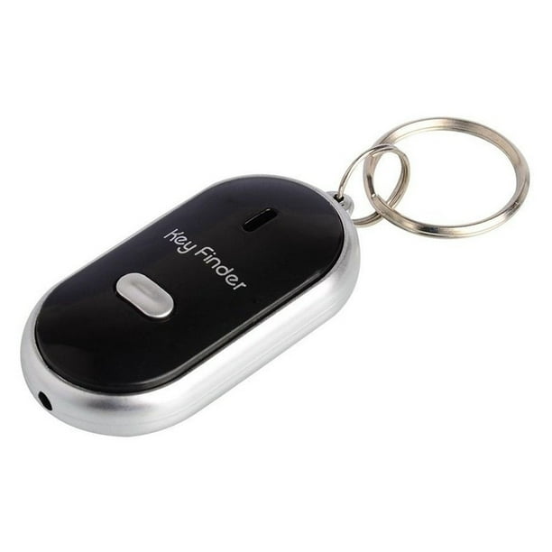 Homax New LED Key Finder Locator Find Lost Keys Chain Keychain Whistle Sound Control Black