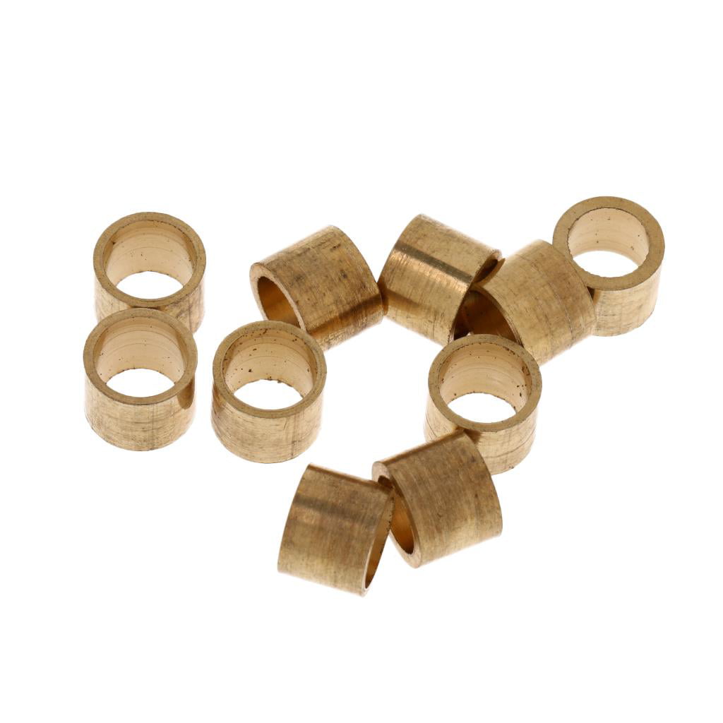 1 x 10 mm Brass ferrule for snooker pool cues with stick-on tips 