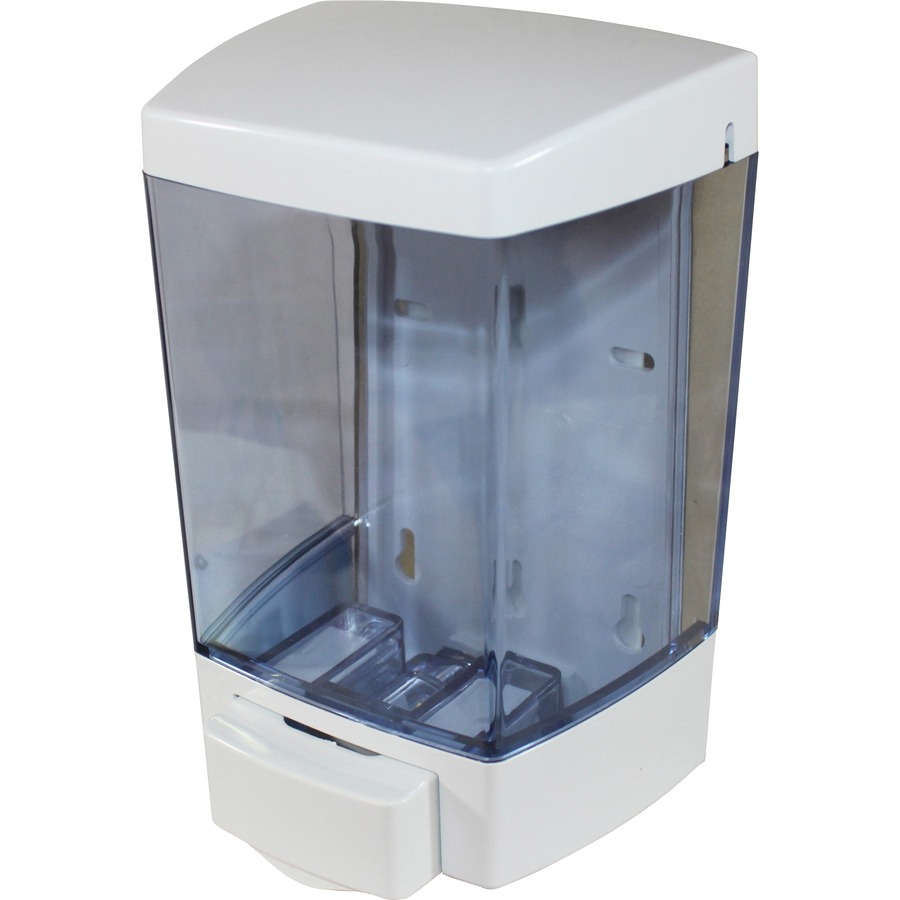 Genuine Joe 46oz Soap Dispenser - Manual - 1.44 Quart Capacity - White - 12 / Carton