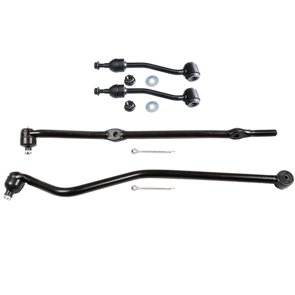 AUTOMUTO Replacement Parts - Front Position - Right Outer Tie Rod End Sway Bar End Link Track Bar Fit 1997-2006 For Jeep TJ 1997-2006 For Jeep Wrangler