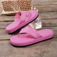 thumbnail image 5 of TAGOLD Women's Slippers,Women's Fashionable Casual Summer Solid Color Round Toe Outerwear Style Thick-Soled Slippers Flat Slippers, 5 of 5