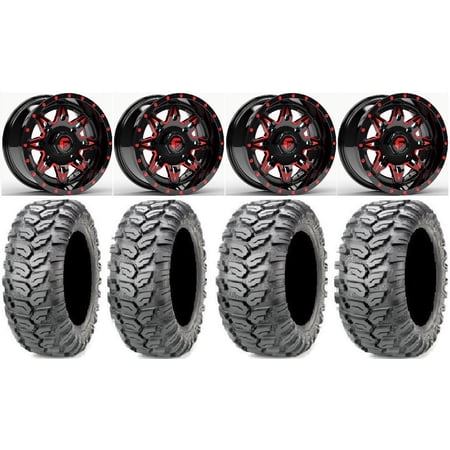Fuel Lethal Red 14 Wheels 26 Ceros Tires Polaris RZR XP 1000 / PRO XP / Ranger XP 900/1000