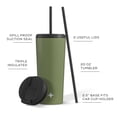 thumbnail image 5 of JoyJolt Vacuum Insulated Tumbler with Flip Lid and Straw - 20 oz - Green, 5 of 7