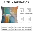 thumbnail image 5 of YINGXI  Throw Pillow Cover Canvas Colors Shading Acrylic Painting Red Orange Blue and Turquoise Contemporary Mix Media Decorative Pillow Case Home Decor Square Pillowcase 22x22in, 5 of 5