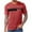 #Red, variant on DPTALR George Men's Short Sleeve Regular Fit Crewneck T-Shirts,Casual Summer Graphic Tops with Pocket,Army Green,Big and Tall Men XXL