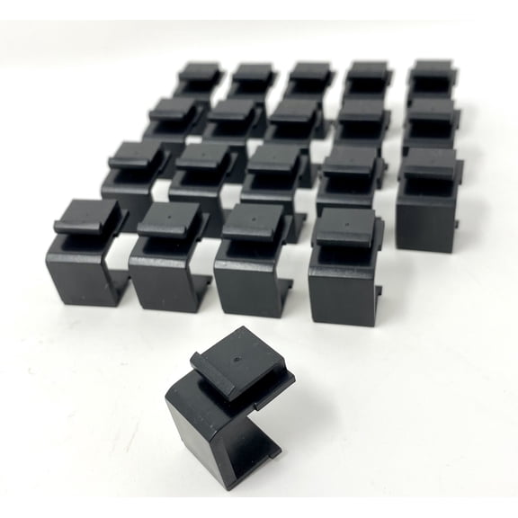 RiteAV Keystone Jack Blank Black Solid - 20 Pack