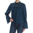thumbnail image 3 of Free People Womens Another Eternity Knit Blouse, Blue, Small, 3 of 3